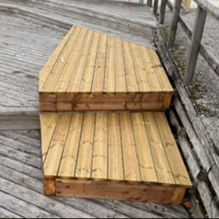 Repaired decking